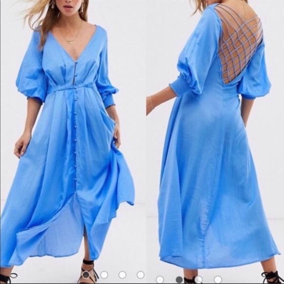 Free People Dresses & Skirts - Free People Later Days  button up midi dress 4 NEW
